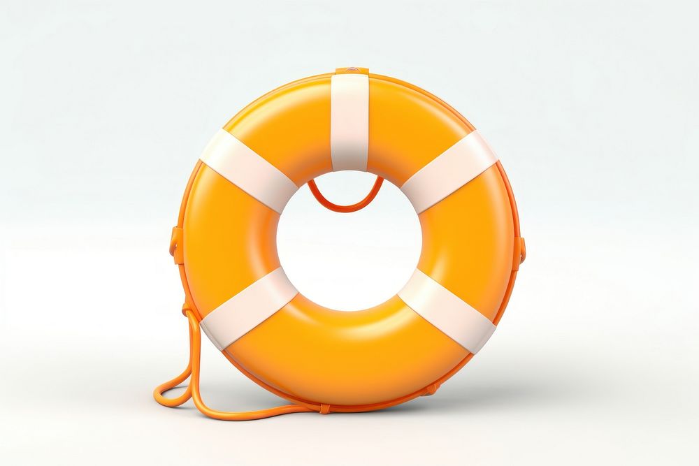 Lifebuoy white background inflatable protection. AI generated Image by rawpixel.