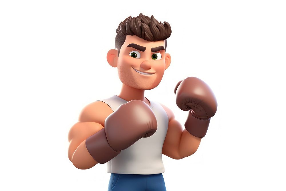 Boxing punching sports white background. AI generated Image by rawpixel.