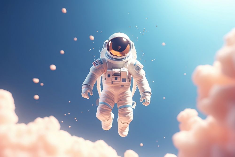 Space astronaut outdoors nature. AI generated Image by rawpixel.