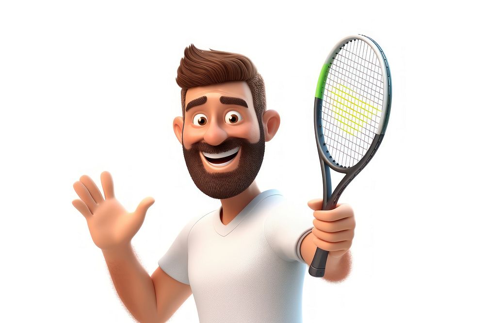 Tennis racket sports white background. AI generated Image by rawpixel.