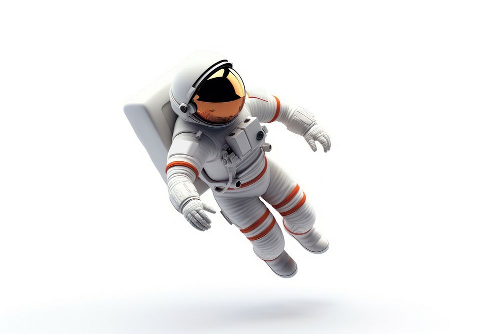 Astronaut white background protection futuristic. AI generated Image by rawpixel.