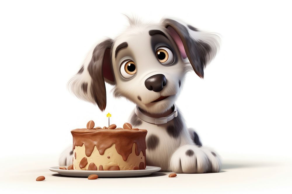 Cake dog dessert cartoon. AI generated Image by rawpixel.