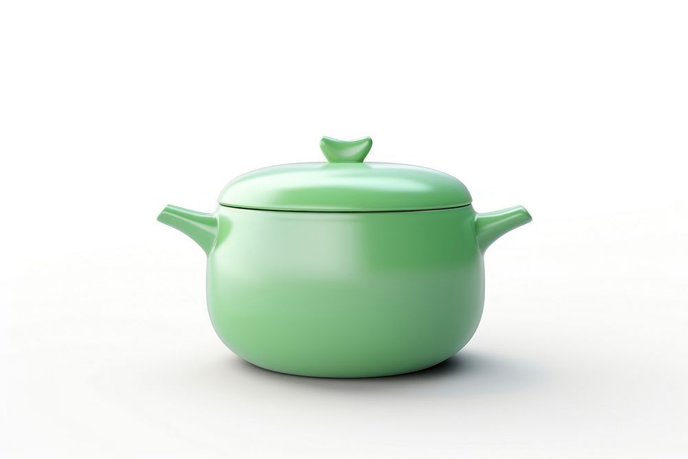 Green pot white background porcelain. AI generated Image by rawpixel.