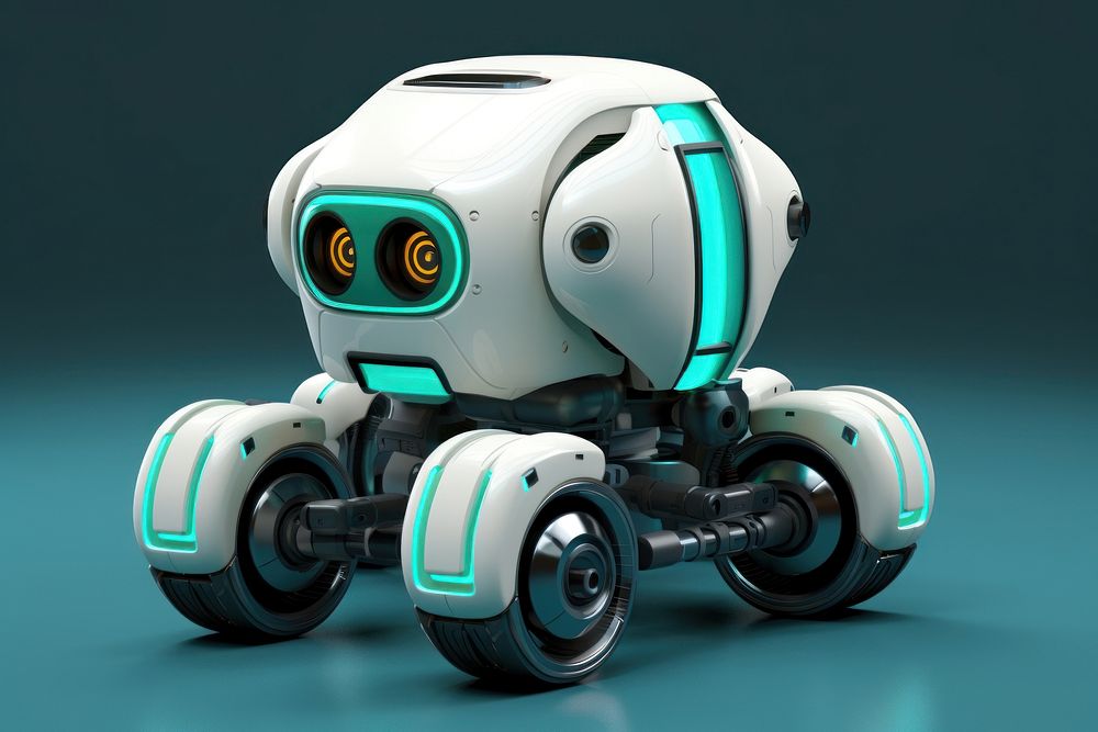 Robot wheel technology futuristic. AI generated Image by rawpixel.
