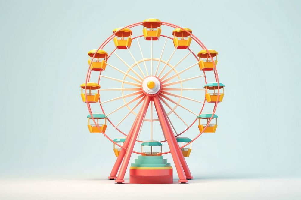 Wheel fun ferris wheel recreation. AI generated Image by rawpixel.