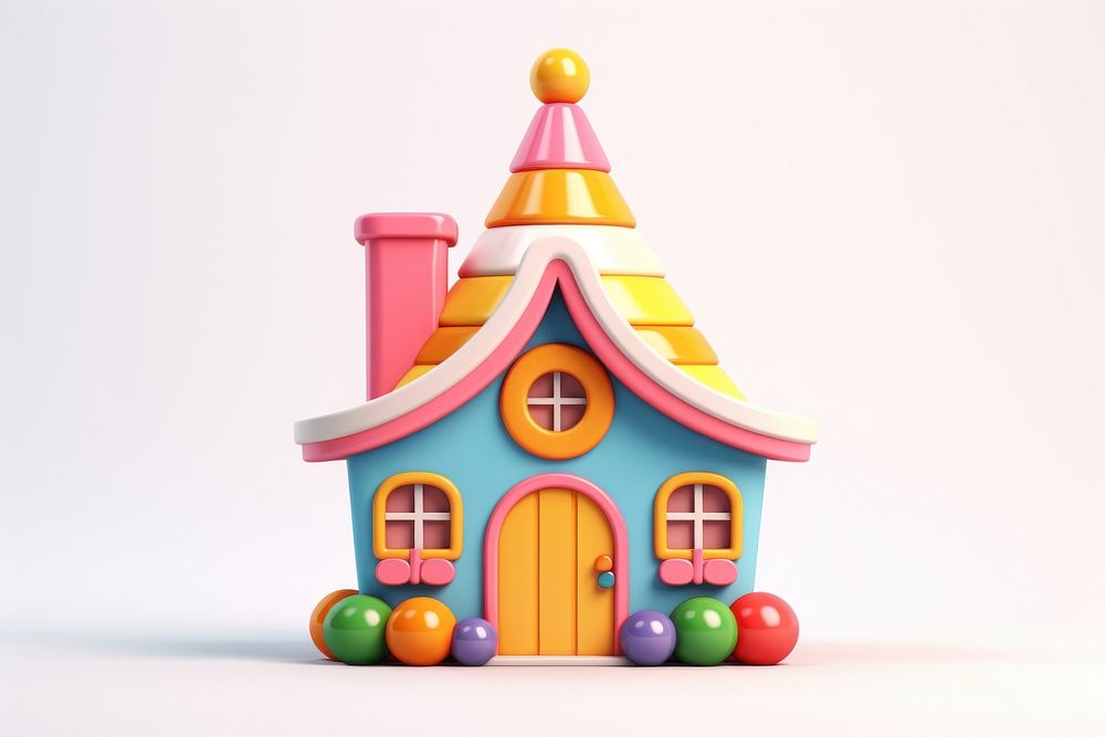 Cartoon house representation confectionery. AI generated Image by rawpixel.