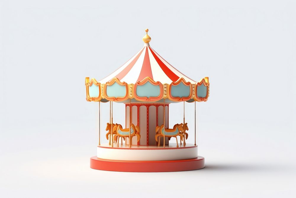 Carousel merry-go-round representation recreation. 