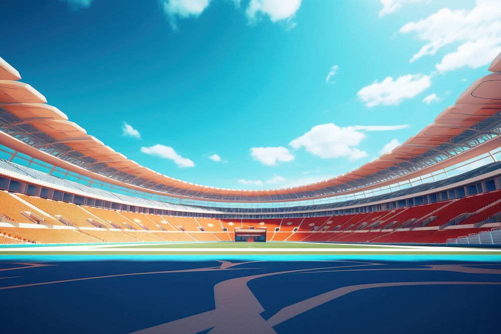 Stadium architecture sports arena. AI generated Image by rawpixel.
