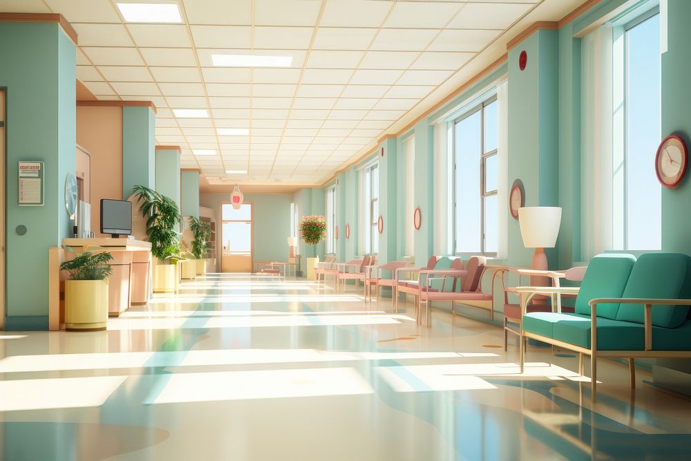 Architecture furniture hospital building. AI generated Image by rawpixel.