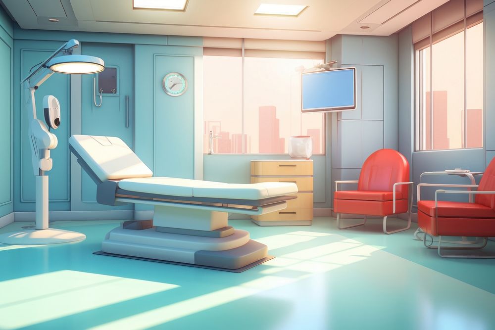 Architecture furniture hospital building. AI generated Image by rawpixel.