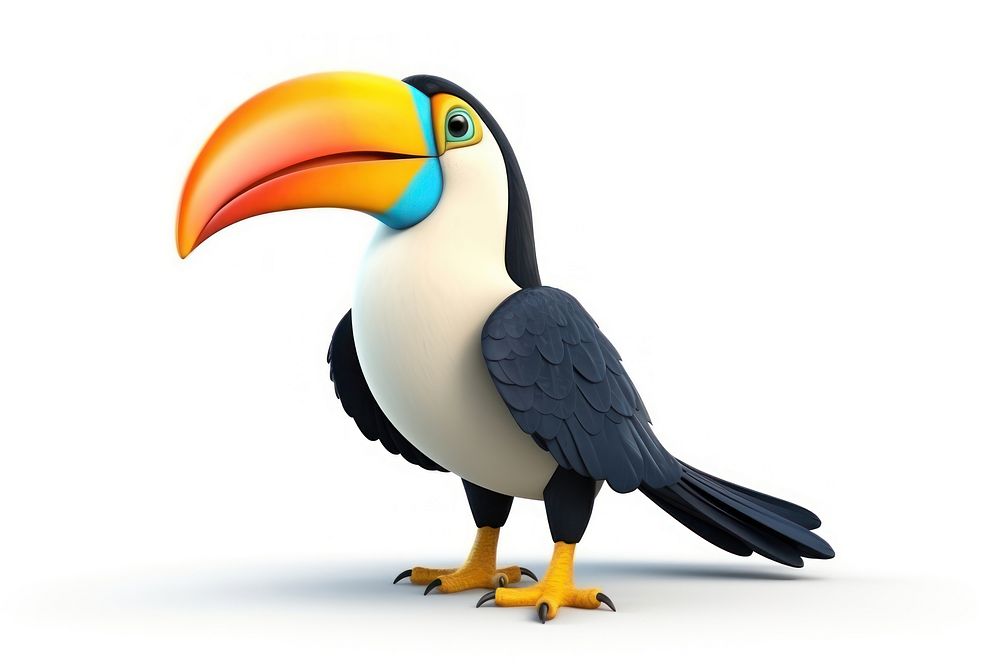 Toucan cartoon animal bird. AI generated Image by rawpixel.