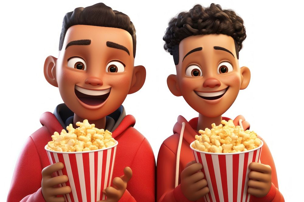 Popcorn smiling cartoon snack. AI generated Image by rawpixel.