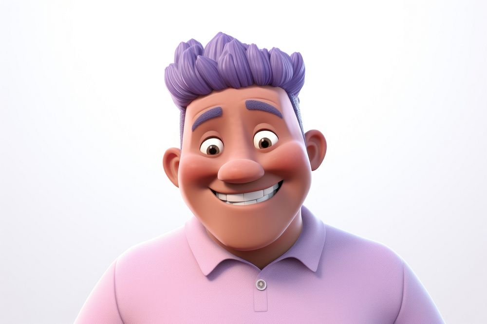 Cartoon purple adult moustache. AI generated Image by rawpixel.