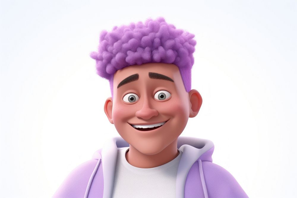 Cartoon portrait purple toy. AI generated Image by rawpixel.