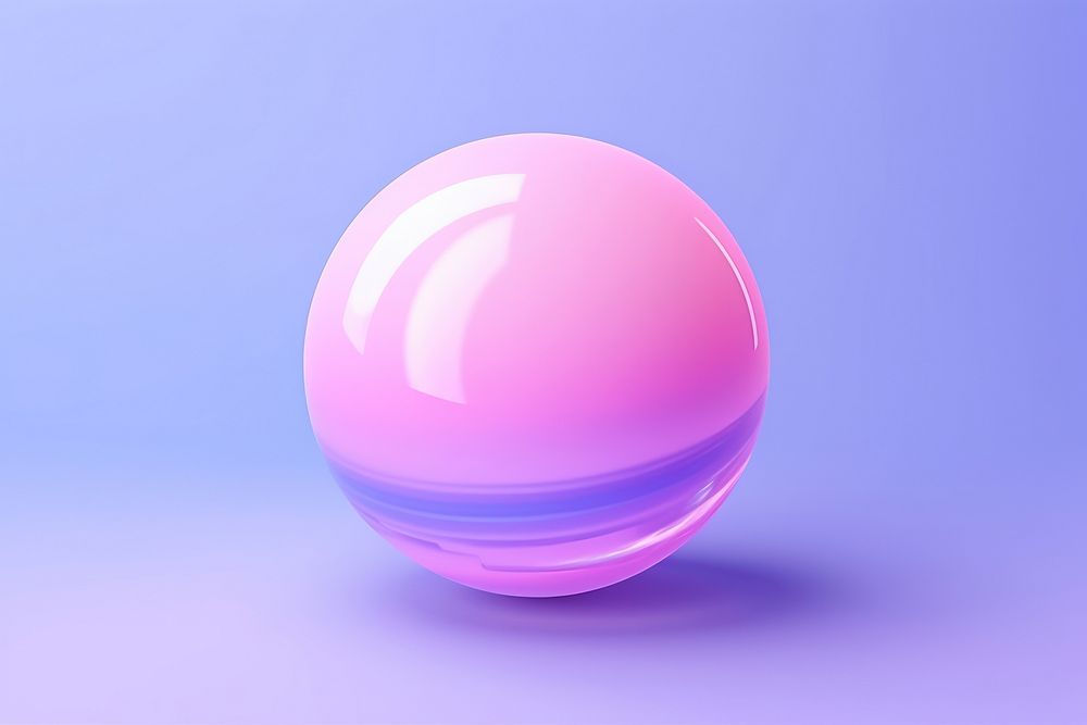 Purple sphere pink blue. 