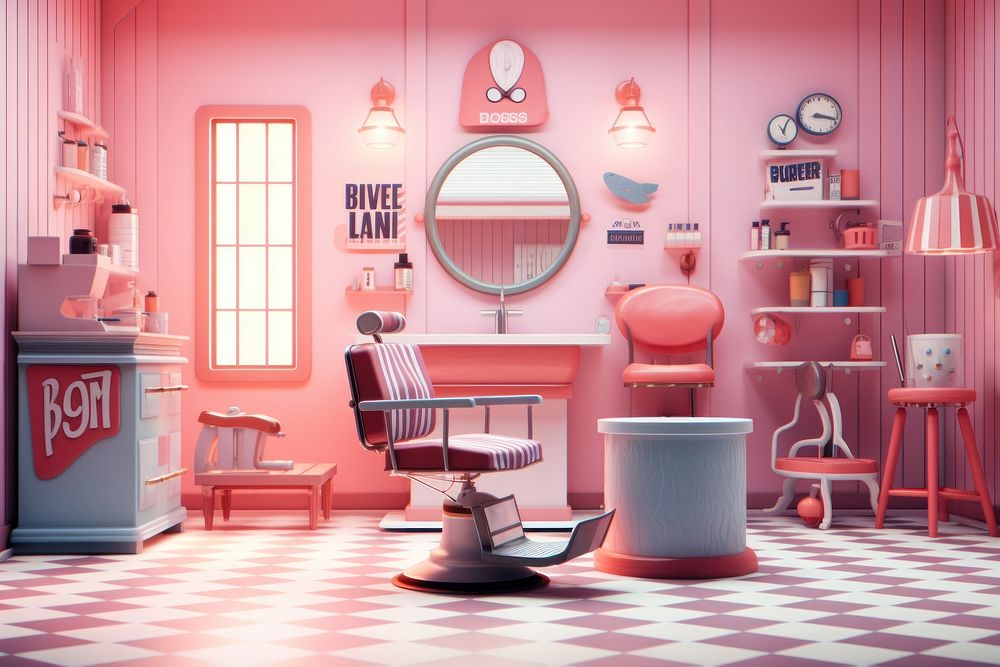 Furniture chair architecture barbershop.