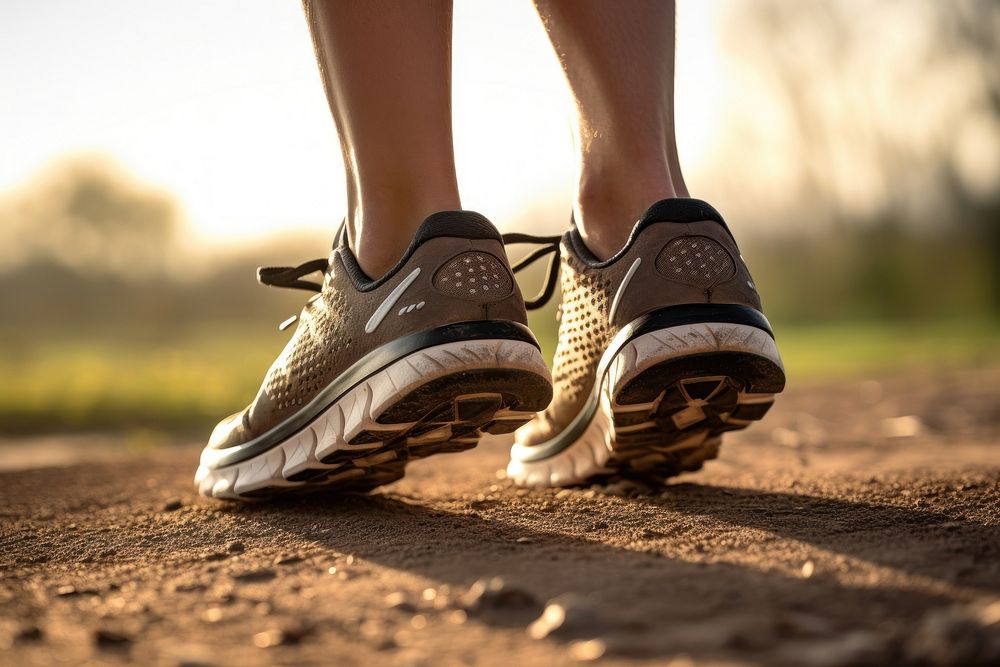 Shoe footwear outdoors running. 