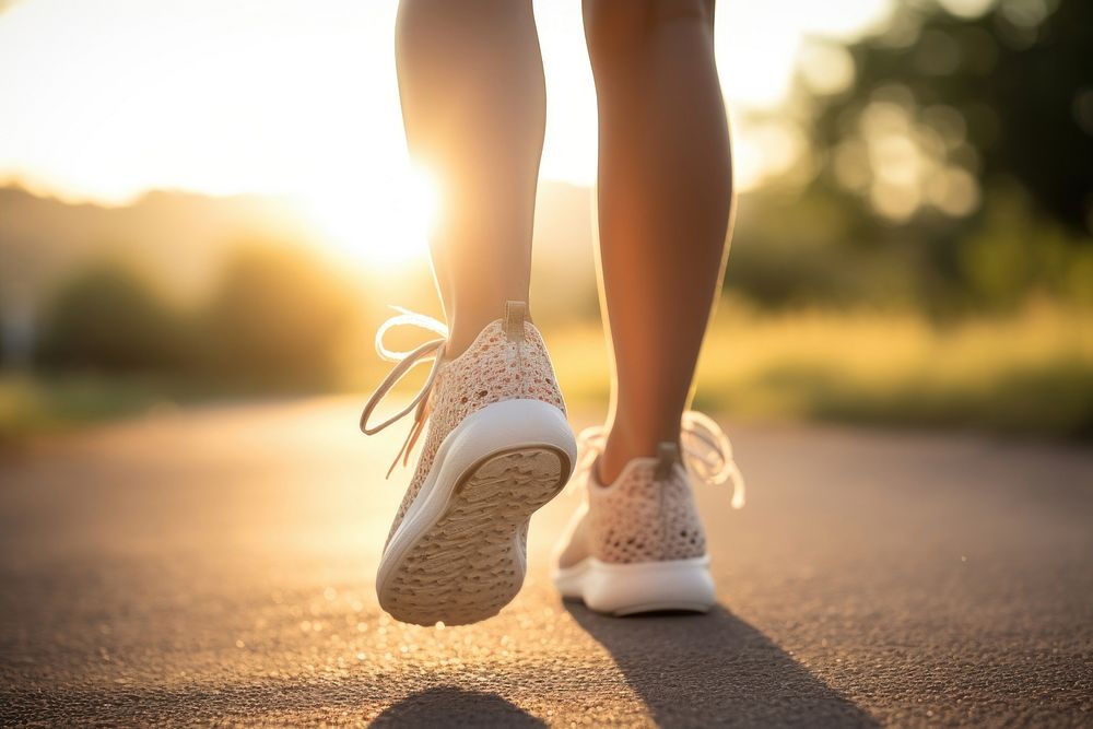 Shoe footwear outdoors running. 