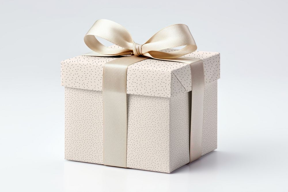 Aesthetic present box with ribbon