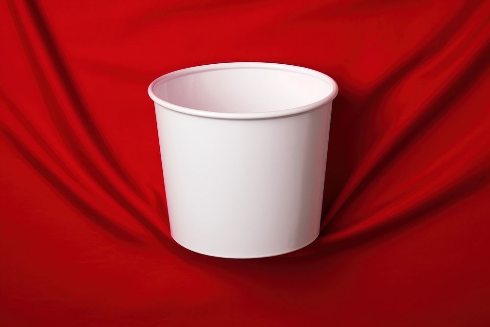 Porcelain white cup red. AI generated Image by rawpixel.