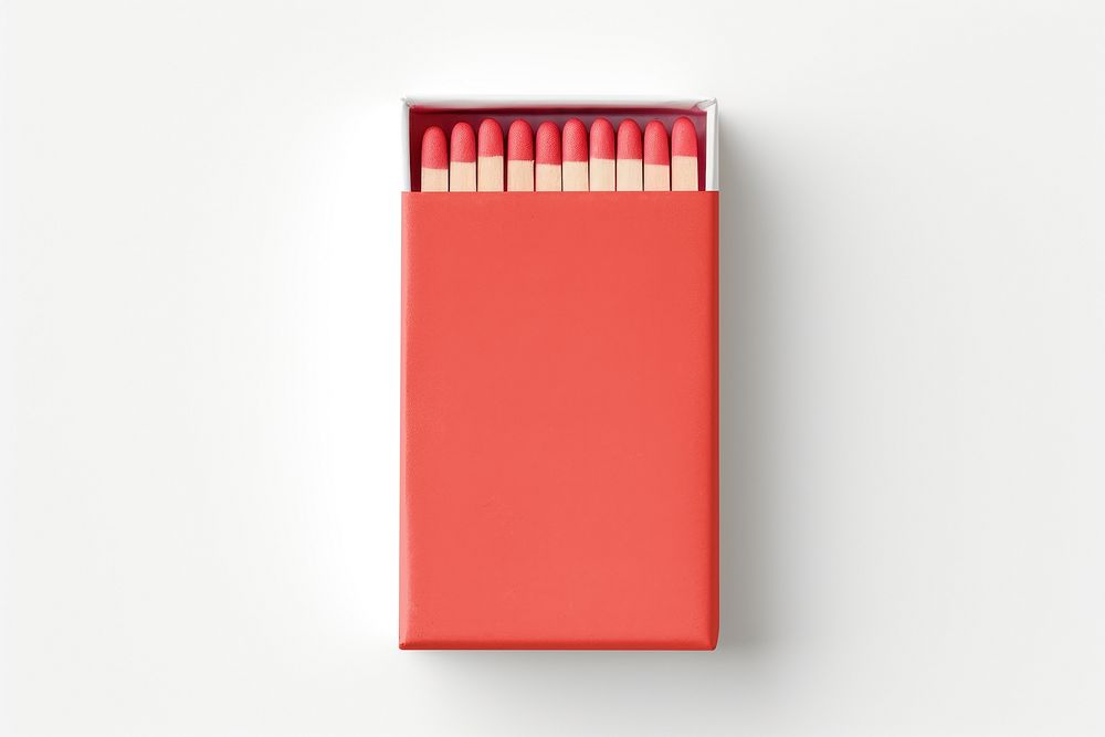 Orange match box with design space