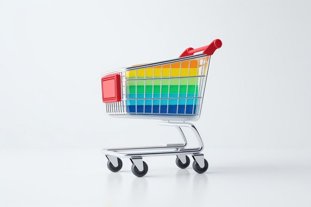 Shopping white background shopping bag consumerism. AI generated Image by rawpixel.