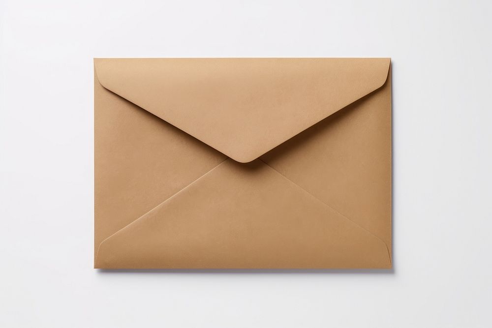 Envelope paper mail white background. 