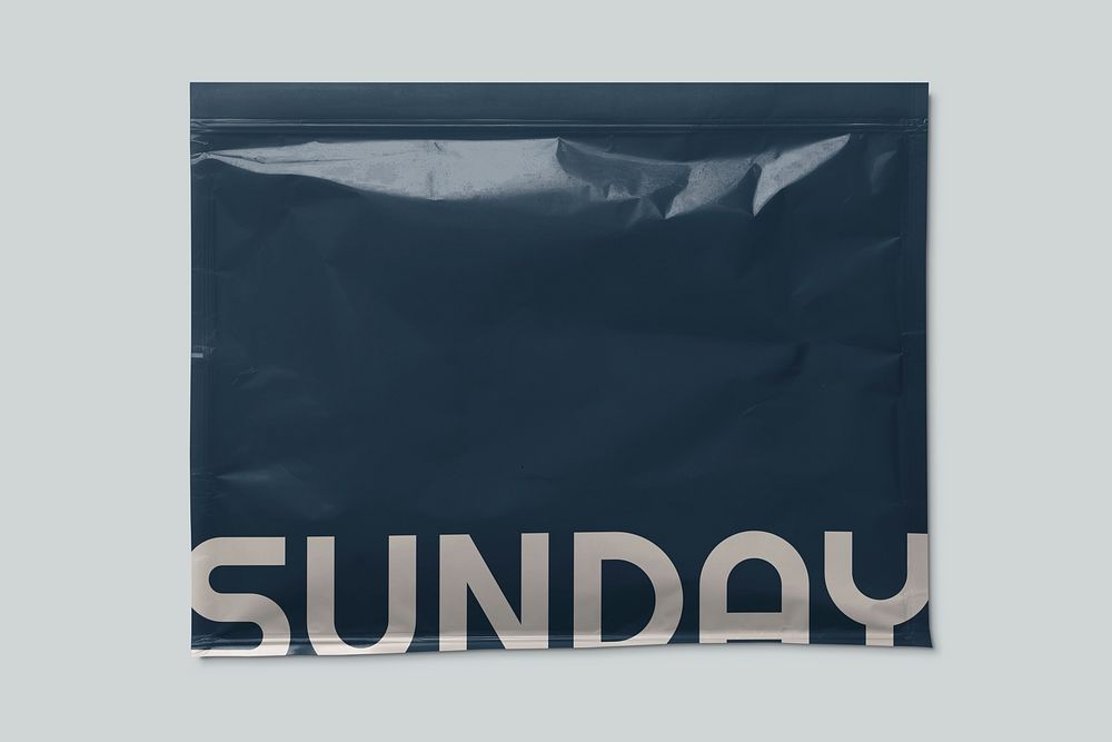 Plastic mailer bag mockup, product packaging psd