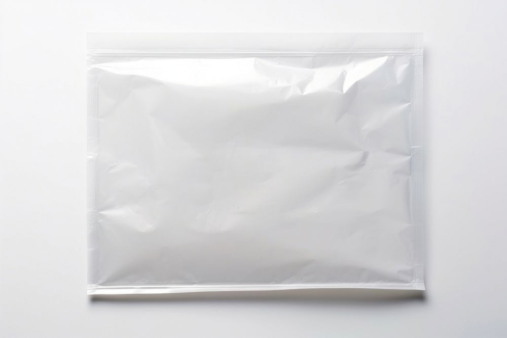 Paper plastic white bag. 