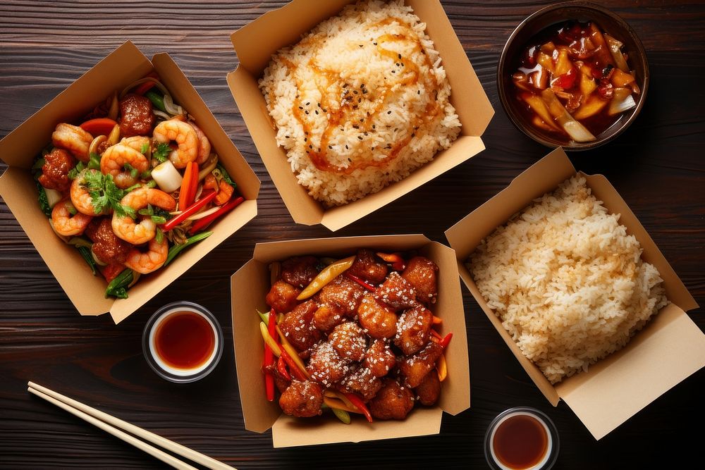 Food chopsticks lunch meal. AI generated Image by rawpixel.