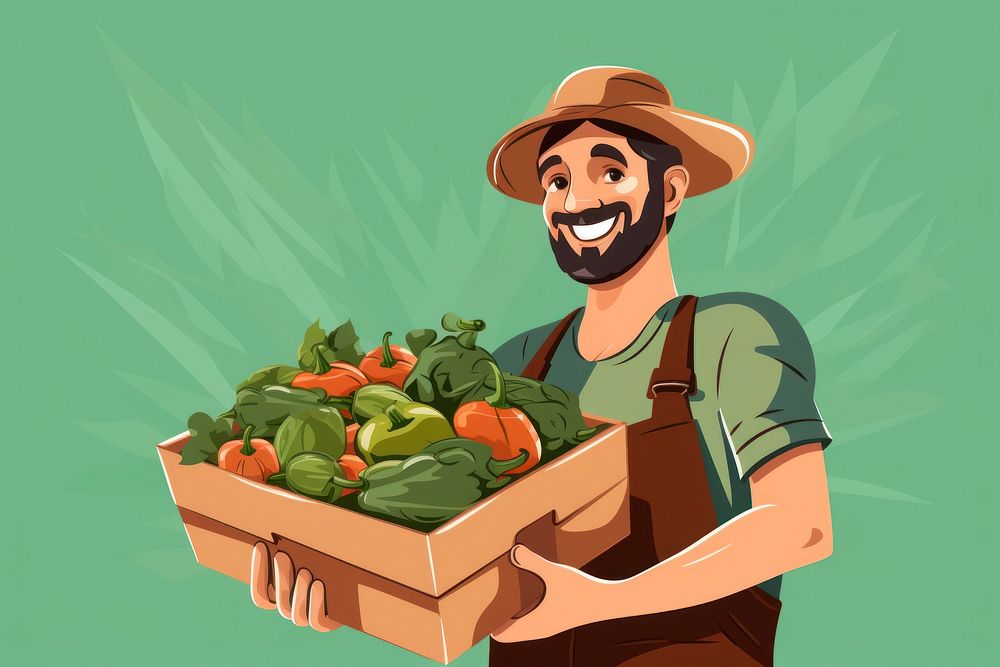 Gardening vegetable holding farmer. AI generated Image by rawpixel.