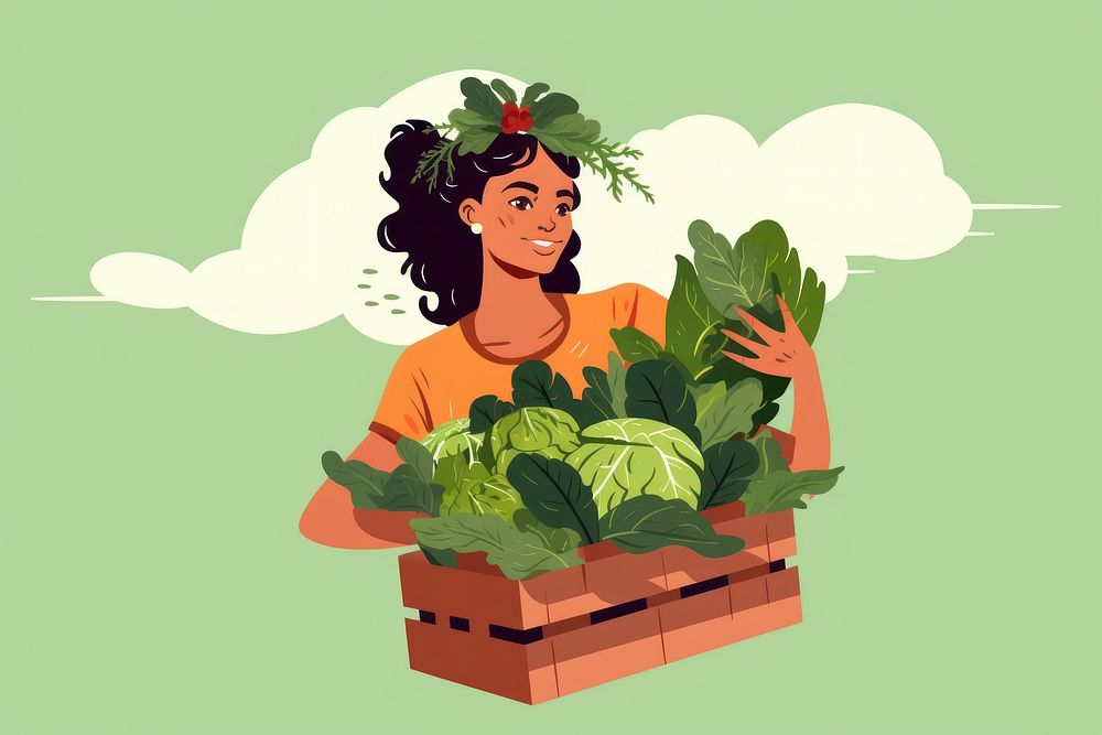 Vegetable holding farmer plant. AI generated Image by rawpixel.