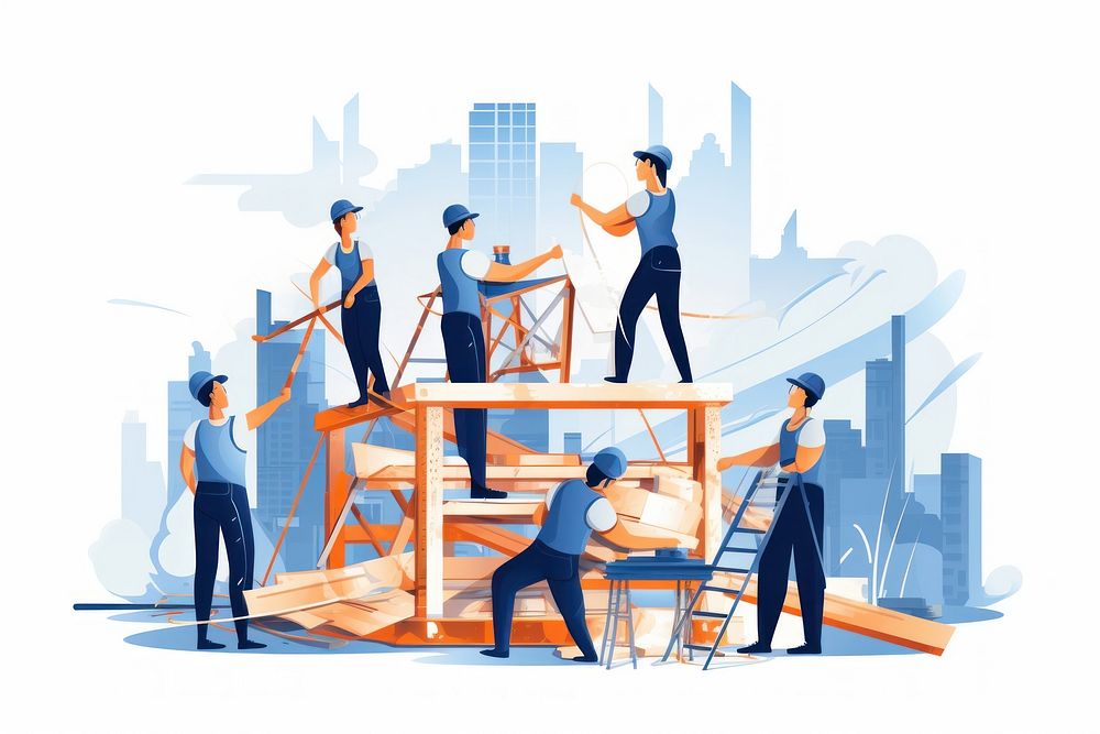 Architecture carpenter people adult. AI generated Image by rawpixel.