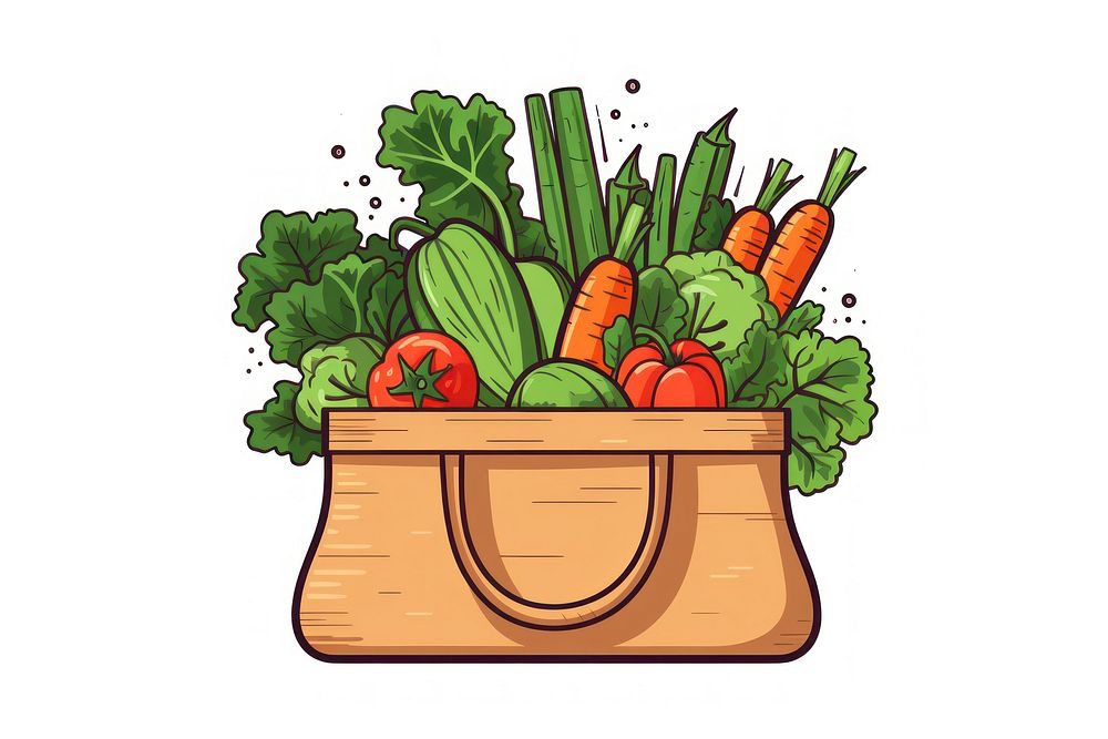 Vegetable bag carrot basket. AI generated Image by rawpixel.