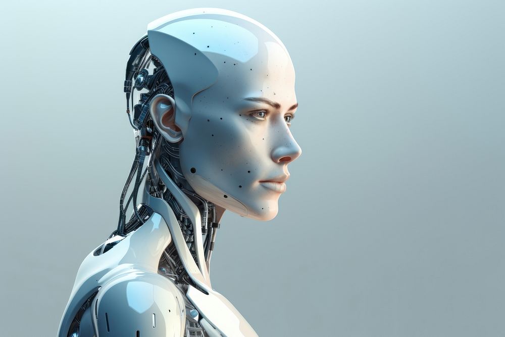 Futuristic AI robot. 