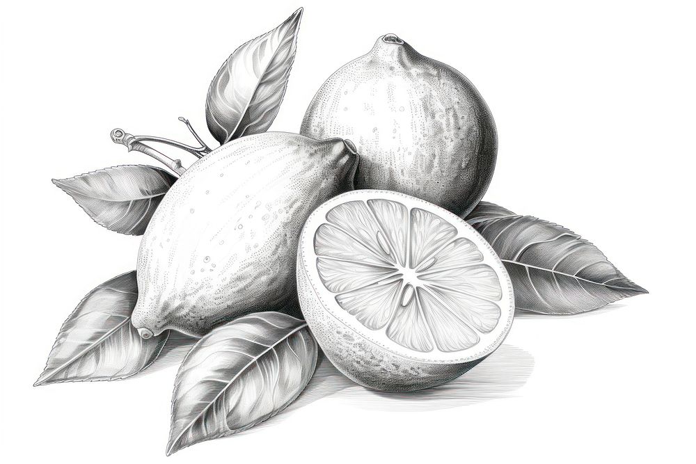 Monochrome drawing sketch fruit. AI generated Image by rawpixel.