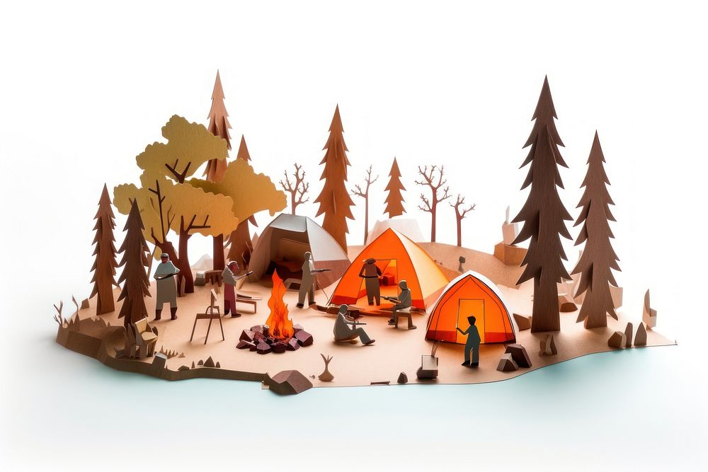 Camping outdoors building nature. AI generated Image by rawpixel.