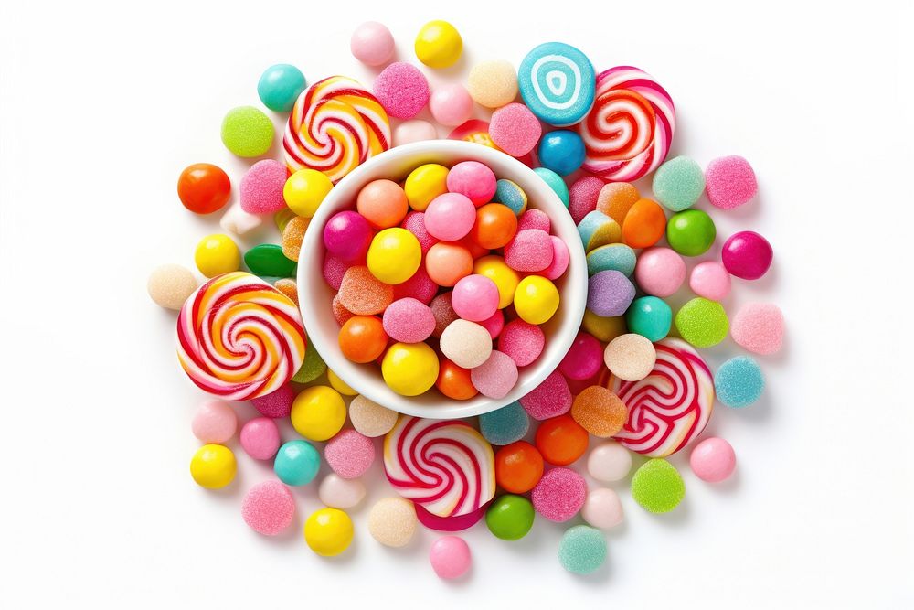 Candy confectionery lollipop dessert. AI generated Image by rawpixel.