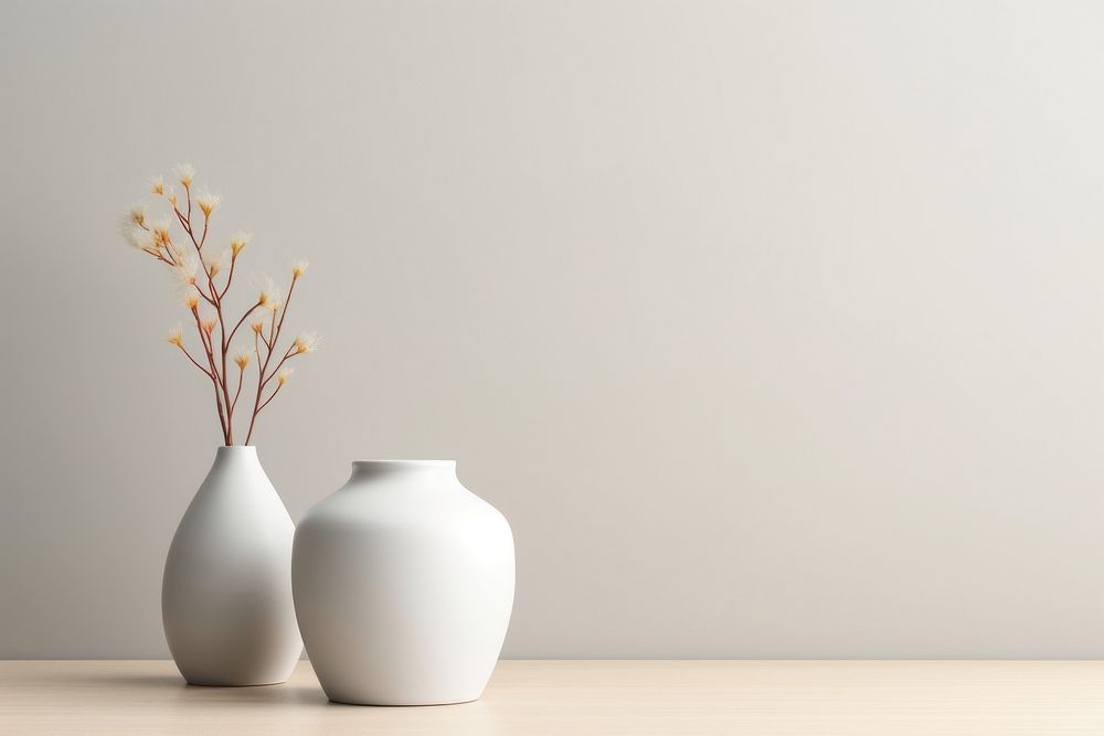 Vase porcelain flower table. AI generated Image by rawpixel.