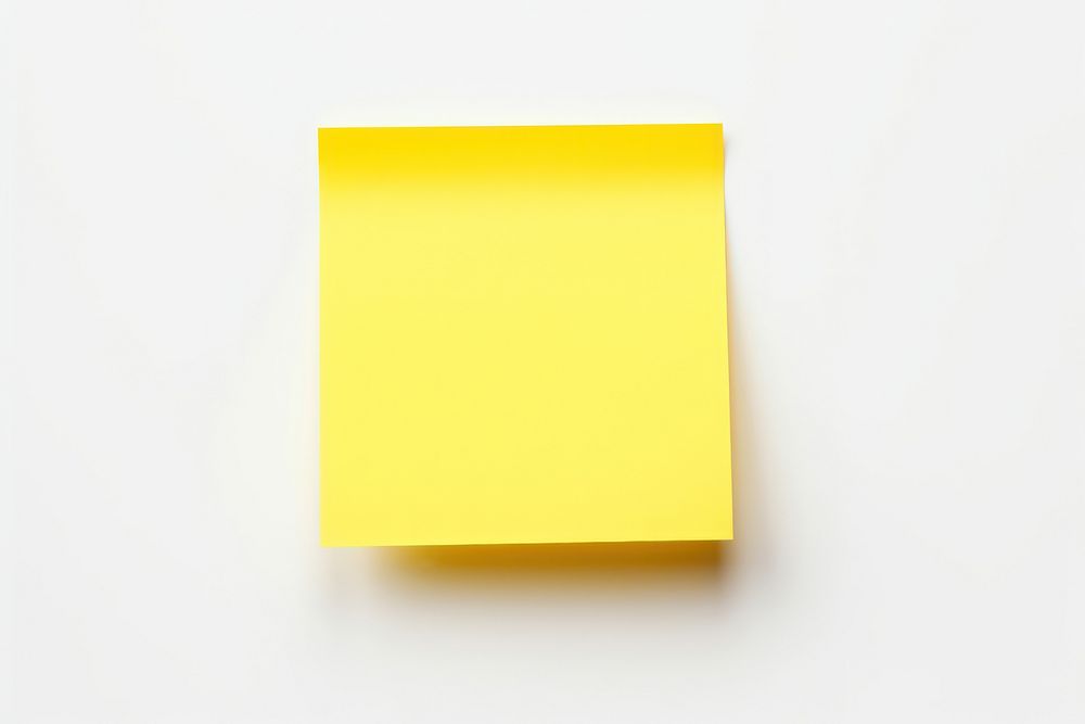 Yellow note white background simplicity. AI generated Image by rawpixel.
