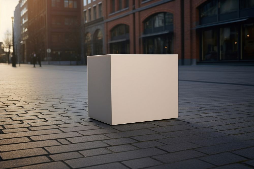 Street box architecture cobblestone. 