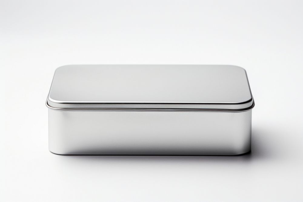 Platinum silver metal box. 