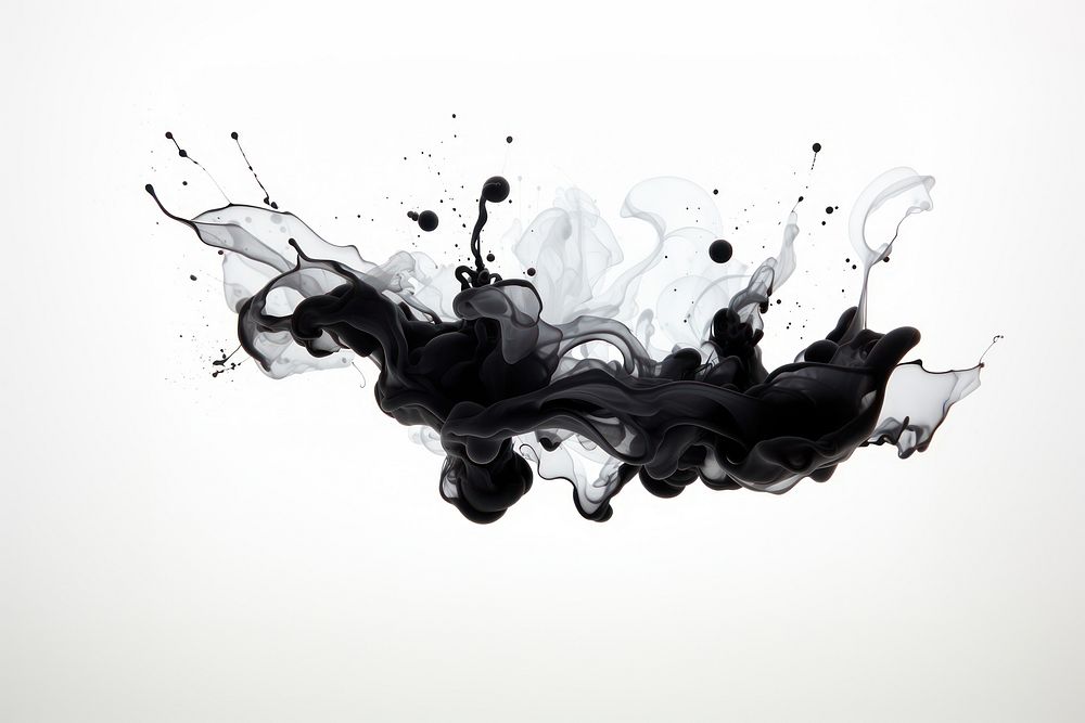 Ink white background splattered creativity. AI generated Image by rawpixel.