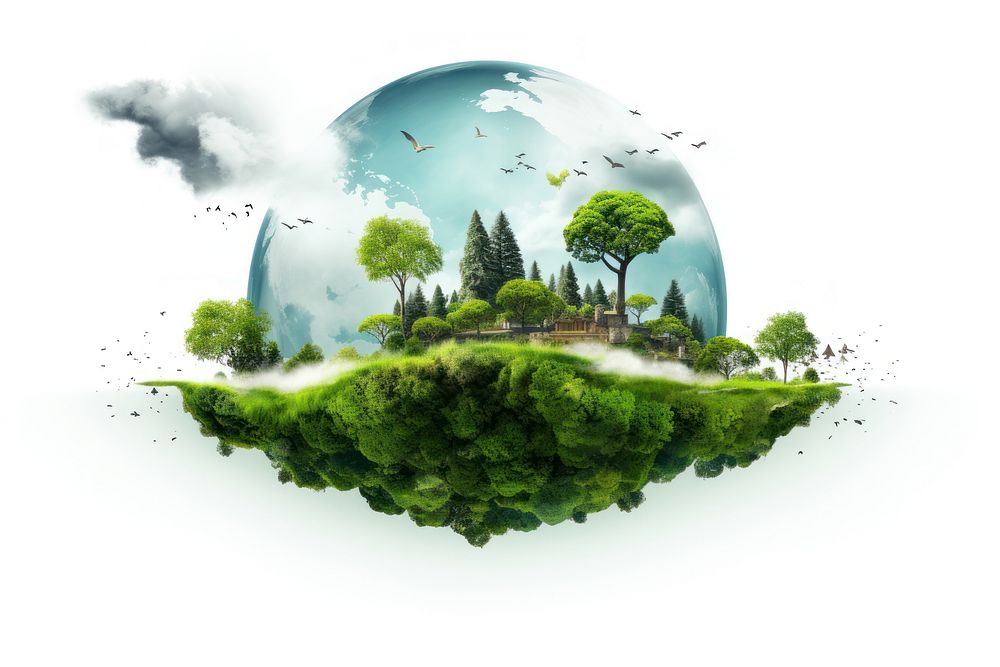 Nature landscape outdoors sphere. AI generated Image by rawpixel.