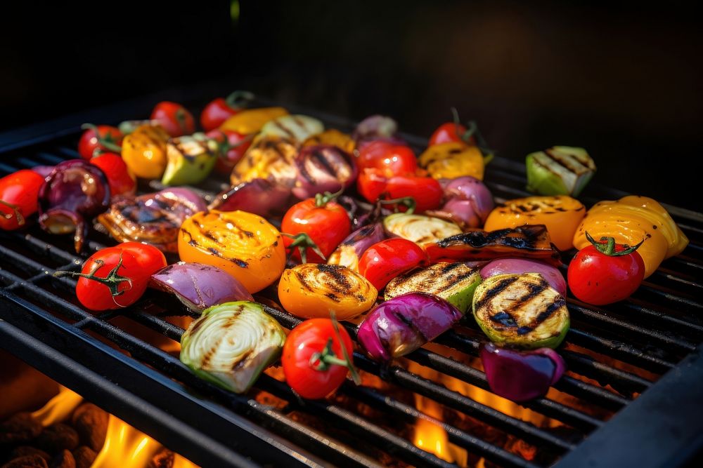 Vegetable grilling roasting grilled. AI generated Image by rawpixel.