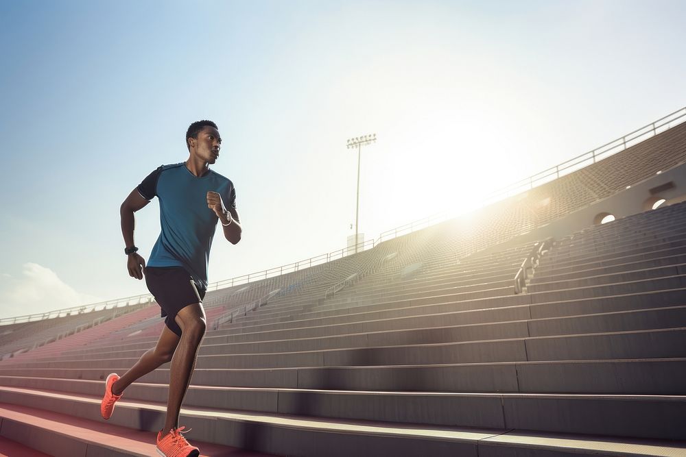 Running jogging sports determination. AI generated Image by rawpixel.