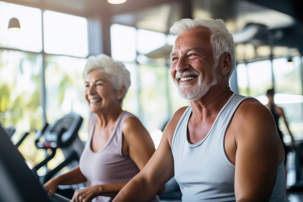 Adult happy gym togetherness. AI generated Image by rawpixel.