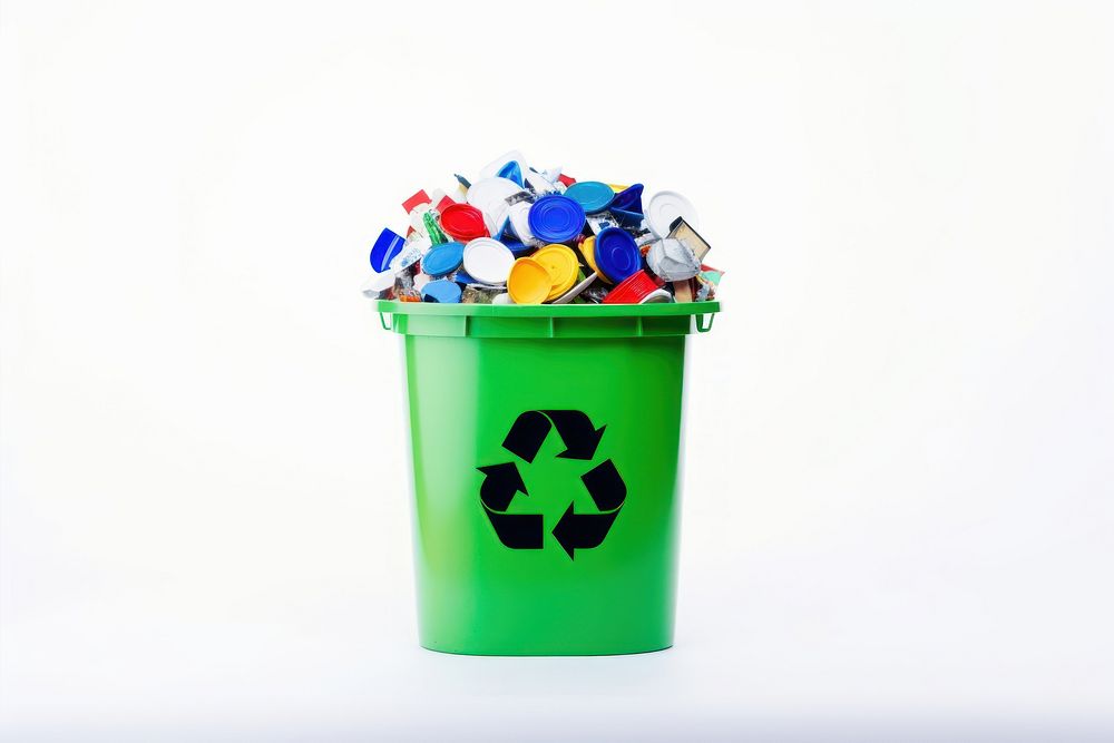 White background container recycling garbage. AI generated Image by rawpixel.