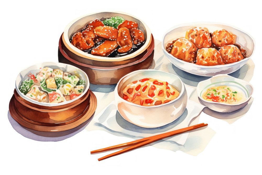 Food chopsticks table meal. AI generated Image by rawpixel.