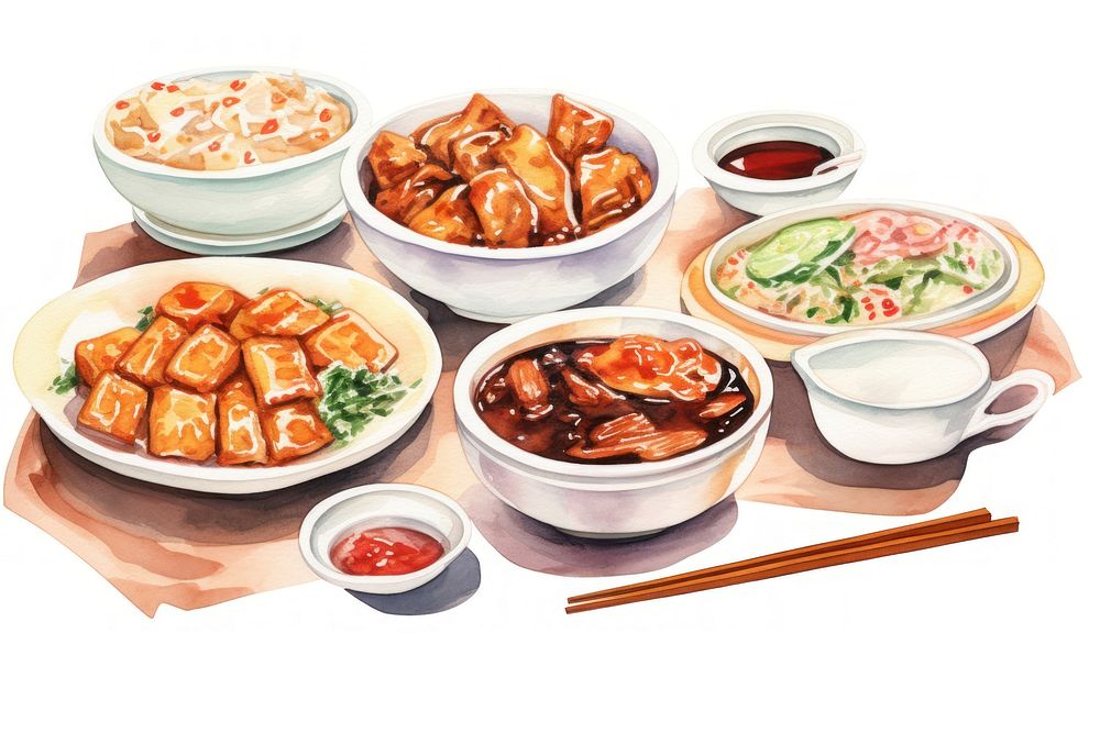 Food chopsticks dinner lunch. AI generated Image by rawpixel.